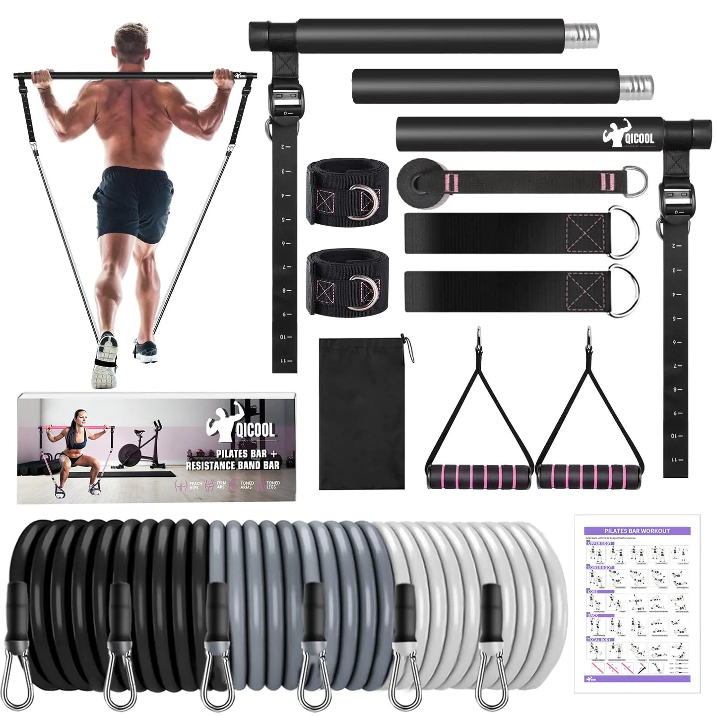 FlexiPilates Bar Kit with Bands