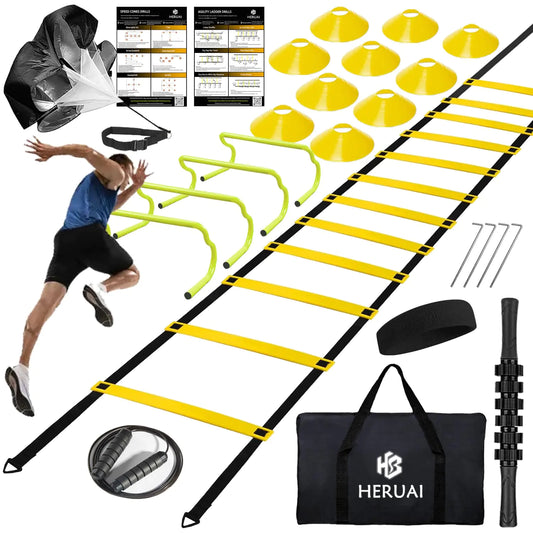 AgilityPro 20ft Training Set with Ladder, Cones & Parachute